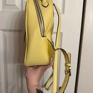 Guess | Bags | Guess Yellow Fashion Backpack With Minimalist  display picture 1
